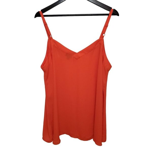 Torrid Tangerine Tango Georgette Tunic CamiTank Size 1 - Picture 3 of 9